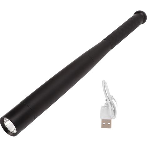Schwarze LED-Sporttaschenlampe aus Aluminium, 5000 mAh, wasserdicht, multifunktional für Notfälle (1/5)