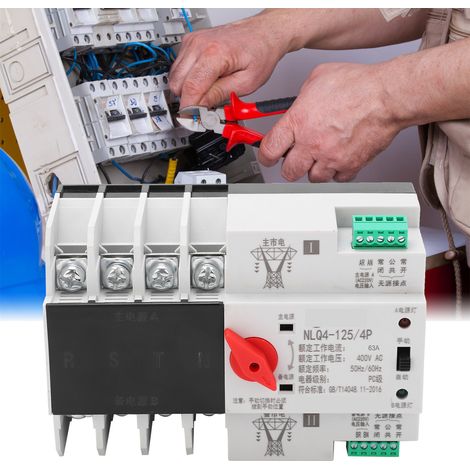Automatischer Umschalter, duale Stromversorgung, 400 V, Drehstrom, 4-adrig, 63 A unterbrechungsfreie Stromversorgung (1/5)