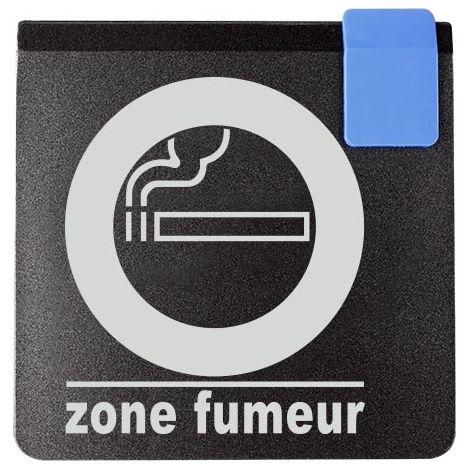 Plaque de porte Zone fumeur - Europe design 95x95mm - 4270210