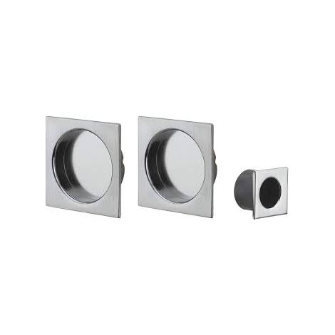 Kit Maniglie Quadro Cieco Porte Scorrevoli Cromo