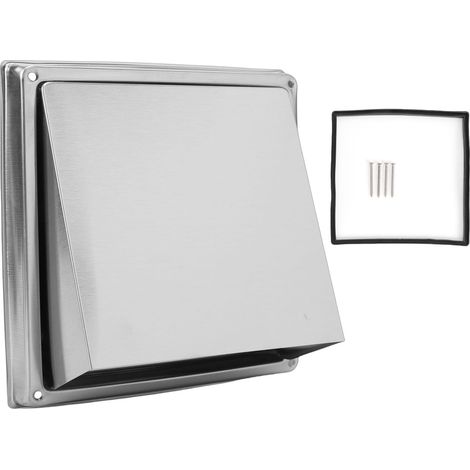 Couvercle de ventilation de sèche-linge de 6 pouces, hotte de ventilation murale extérieure en acier inoxydable avec Grille pour salle de bains, cuisine, Garage (1/5)