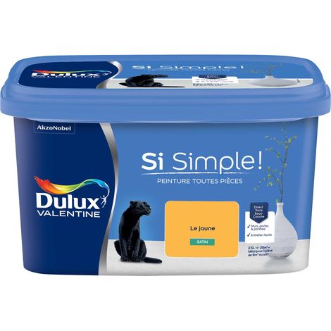 Peinture toutes pièces Si Simple Aspect Satin - Le Jaune 2,5 L - Dulux Valentine (1/5)