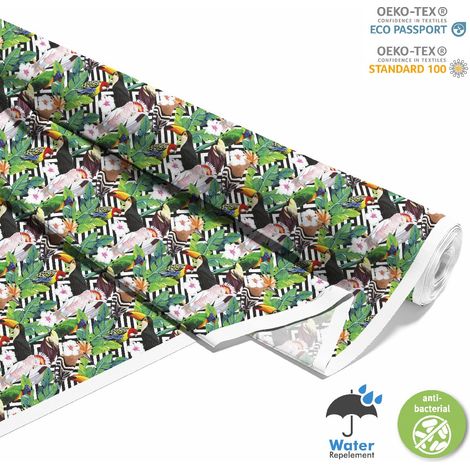 Outdoor dekostoffe oxford - Motiv Vögel Tukane Papageien I DX169 (1/5)
