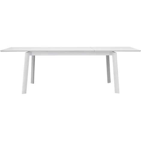 tavolo da esterno allungabile solaria "san donato" in alluminio bianco 160/240x102x75 cm (1/4)