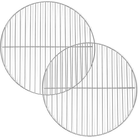 Barbecue grilles de, 37.4 cm, Lot de 2, argentées (1/4)