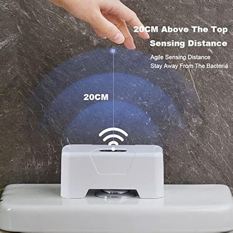 Détecteur de chasse d'eau automatique avec bouton de chasse d'eau rechargeable intelligent (1/5)