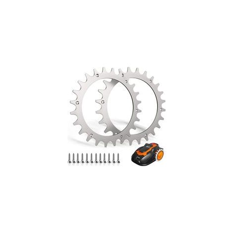 Clous en acier inoxydable pour robot tondeuse, compatible avec modèles Landroid L (diamètre roue 225 mm), lot de 12 pointes antidérapantes pour pelouse, entretien et tonte efficace (1/5)