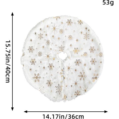 Mini jupe de sapin de Noël en forme de flocon de neige, décoration de table, motif étoile mignonne, 36 cm.