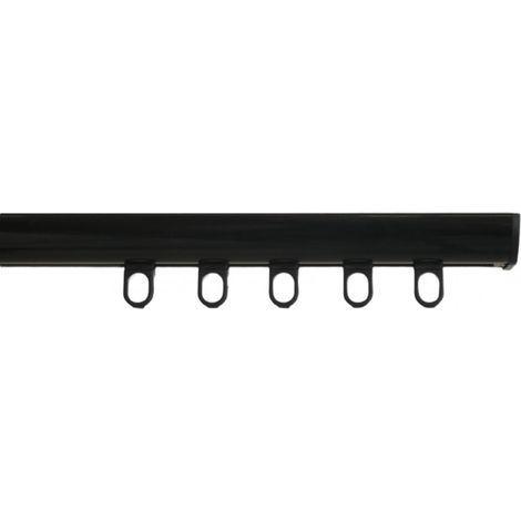 Secodir – Tringle à rideau discret 1,5 m – Aluminium extrudé – Supports plafond inclus – Glisseurs fluides pour rideaux lourds