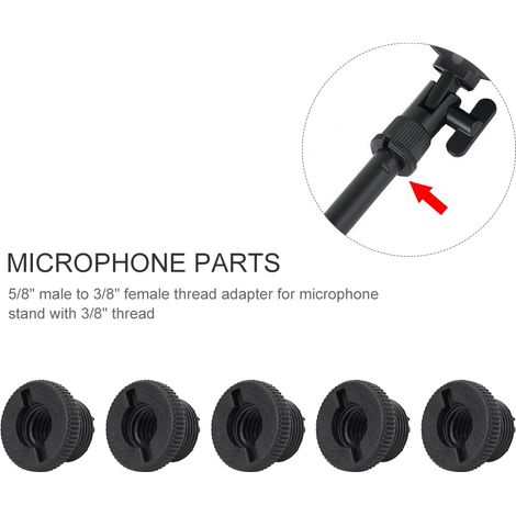 10 Adaptateurs de réduction filetés 5/8" mâle à 3/8" femelle pour supports micro, robustes et durables (1/4)