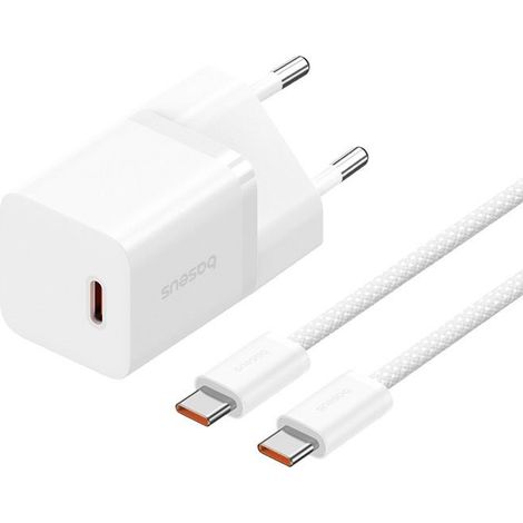 Baseus P10110902213-01 USB-C GaN5 Mini 30W Netzladegerät Weiß (1/5)