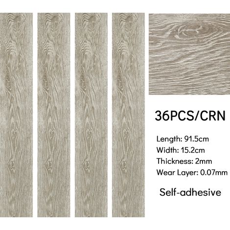 Realistic Wood Effect Self Adhesive Flooring 36 Pcs