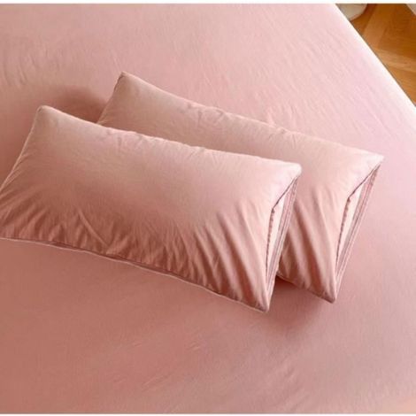 Lot de 2 Taie d'oreiller,48x74 cm,Polyester,Rose,Chambre à coucher (1/4)