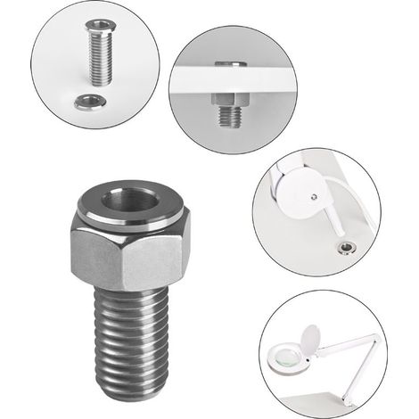 Support de lampe loupe en tube d'acier inoxydable (1/5)