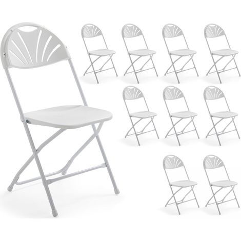 Lot de 10 chaises pliantes ajourées (1/6)