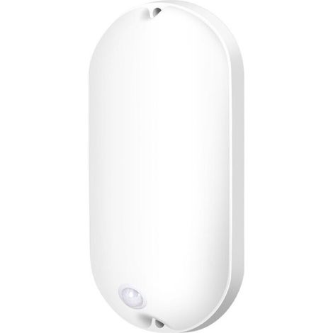 Plafonnier LED ovale 20 W, capteur de détection humaine, intérieur et extérieur  Blanc