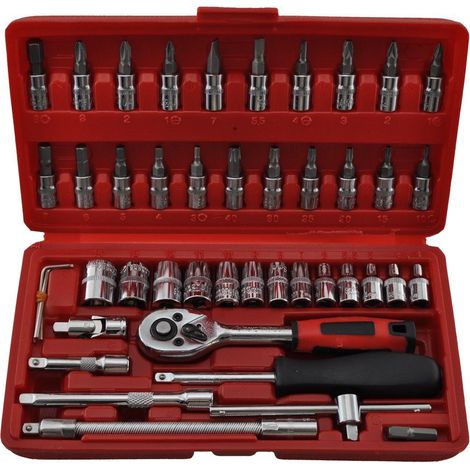 46 pcs 1/4'' Set Metrico de Llaves de Vaso Hexagonales (1/5)