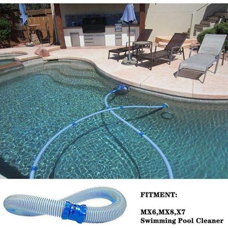MX8 Twist-Lock-Schlauchabschnitte, 1 m, für hydraulische Poolreinigungsroboter, Blau, Referenz R0527700 (1/3)