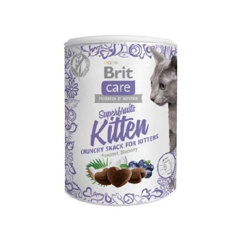 BRIT CARE SNACK SUPERFRUITS KITTEN POULET COCO MYRTILLE 100 G 100 VAT005077