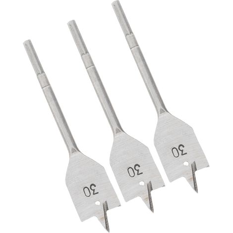 3-teiliges Flachbohrer-Set für Holzbearbeitung, Spatenbohrer, 30 mm, aus hochkohlenstoffhaltigem Stahl (1/5)