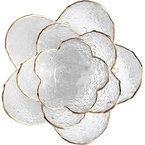 Schmucktablett aus Glas, elegantes Blumendesign mit Phnom Penh-Motiv, ideal zur Aufbewahrung von Ringen, Schlüsseln und Babyartikeln. (1/5)