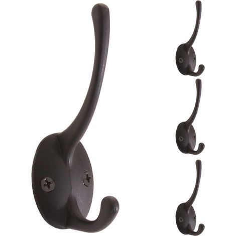 Set 4x ganci per appendiabiti attaccapanni HHG-625 metallo