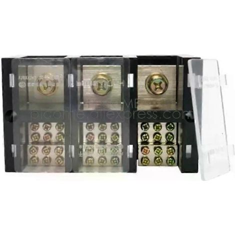 Dreiphasen-Dreileiter-Stromverteilerblock mit 3-poligem Anschlussmodul, 250-A-Stromanschlussdose aus Kupfer (1/4)