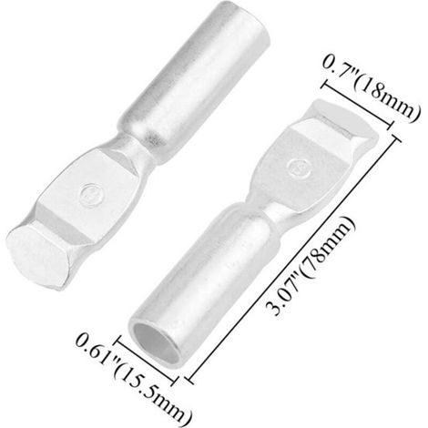1 Satz mit 2 grauen Kunststoff- und Gummi-Batterieanschlusskabeln 2/0 AWG 350A (schnell) (1/4)