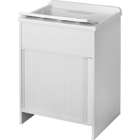 Mobile lavatoio in resina e pvc con struttura a serranda 45x50 cm (1/4)
