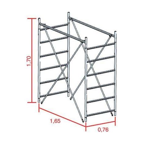 Trabattello Grim Eu 75 Marchetti Acciaio Zincato Alzata Torre Cm 165X76 H. Cm 170 - 1 Pz