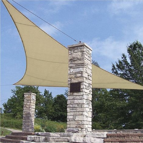 Tenda vela ecru 500x500x500 cm (1/7)