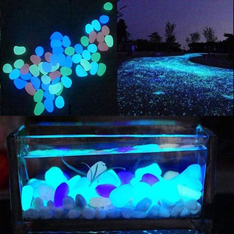 100 Galets Lumineux DIY Pierres Décoratives Phosphorescentes pour Jardin et Allées (1/4)