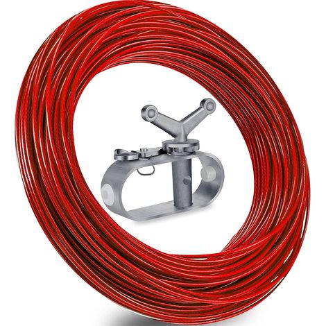 Treuil pour Couverture de Piscine, Câble de Couverture, Tendeur de Câble en Acier de 2,5 mm, Tendeur Manuel - Pour un Rangement Facile et Sécurisé (1/4)