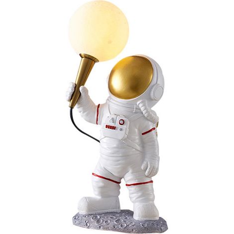 MINKUROW Lampada Da Comodino Oukaning Lampada Da Tavolo Astronauta Luci Notturne In Resina G9 x 1 Per Soggiorno Camera Dei Bambini (1/5)