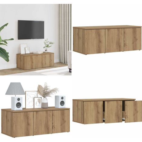 vidaXL TV-Schrank Artisan-Eiche 80x34x30 cm Holzwerkstoff (1/5)