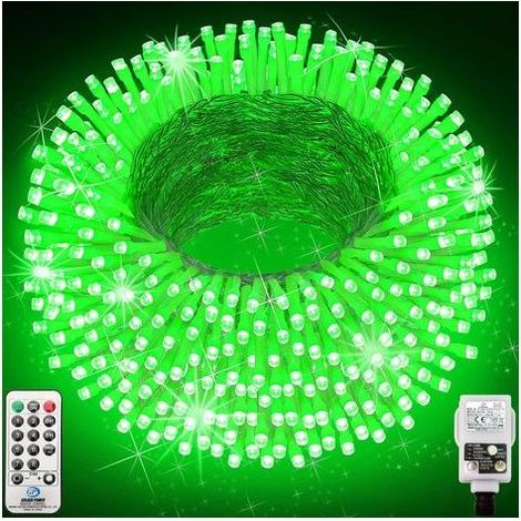 TAISHENGDA Lichterkette für Weihnachten, 30 m, 300 LEDs, IP44 wasserdicht für den Innen- und Außenbereich, Fenster, Weihnachten, Hochzeit, Geburtstag, Zuhause, Schlafzimmer, Garten, Terrasse (Grün) (1/5)