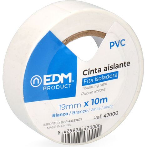 Isolierband 10m x 19mm weiß EDM Qualität „Supra“ (1/3)