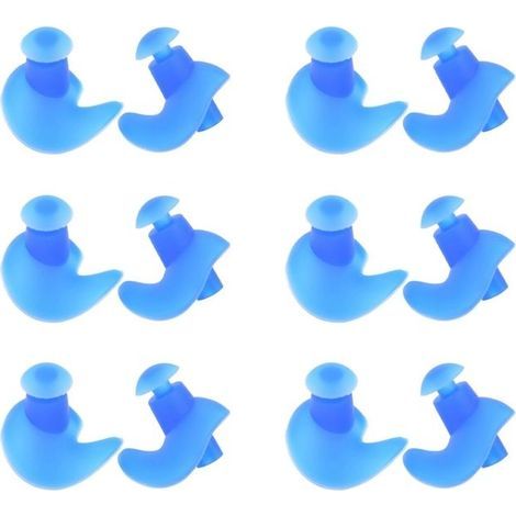 Bouchons d'oreilles - Professionnels - Silicone - Étanches - Anti-bruit - Lot de 6 paires (1/5)