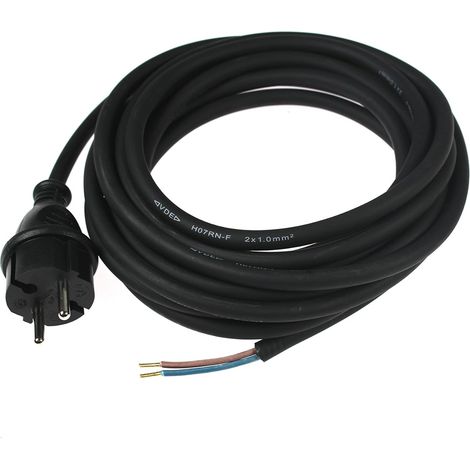 1 Câble d'alimentation, H07RN-F, 2x1,0mm², IP44, 5m, Chantier (1/3)