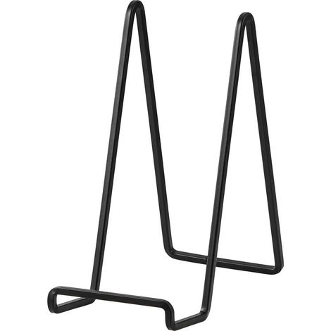 Chevalet Support Presentoir Porte Assiette - Noir Metal Support Assiette Decorative - Support Cadre Photo de Table - Livre Cuisine Carte Postale CD Art - 20,5 cm 8 pouces (2 pièces) (1/5)