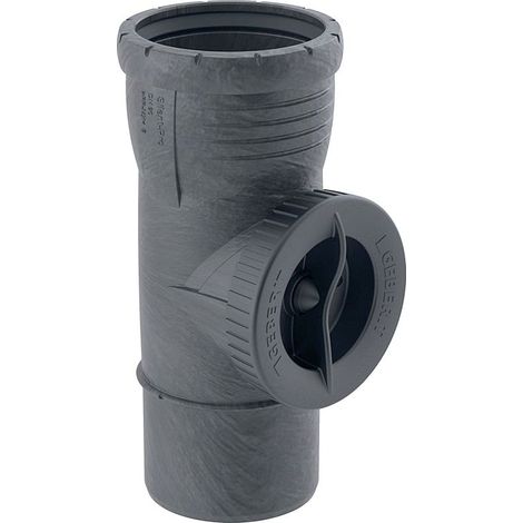Geberit Silent-Pro Reinigungsstück 90 Grad mit runder Serviceöffnung Außendurchmesser 50mm (1/5)