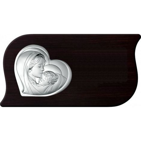 Immagine in argento della Vergine Maria con Bambino su pannello di bronzo Dimensioni: 19,3x10,1 cm Codice articolo: BC6558/4B