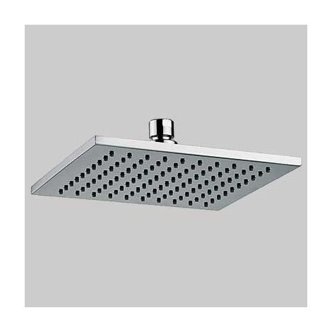 SOFFIONE DOCCIA SATURNO OTTONE CROMATO - 1/2 - 200x200 mm