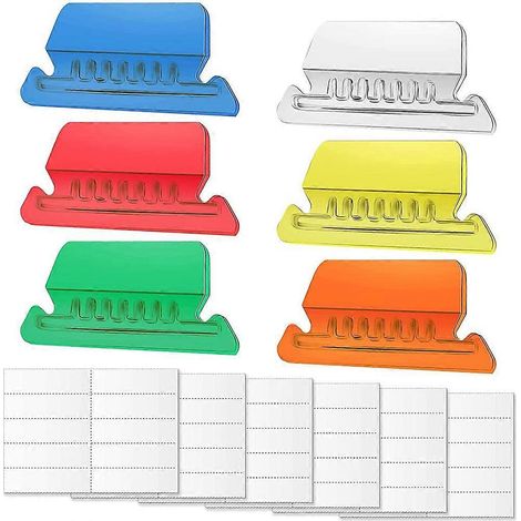 60 jeux d'onglets et d'inserts pour dossiers suspendus, étiquettes colorées pour dossiers - (1/5)