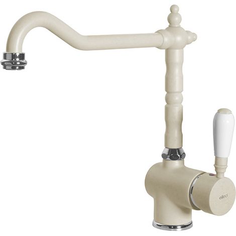 Rubinetto Miscelatore Cucina Elleci Rio Granitek Bianco Antico MGKRIO62 (1/2)