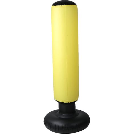 Sac de frappe gonflable en PVC de 160 cm pour adultes et enfants (jaune) (1/5)