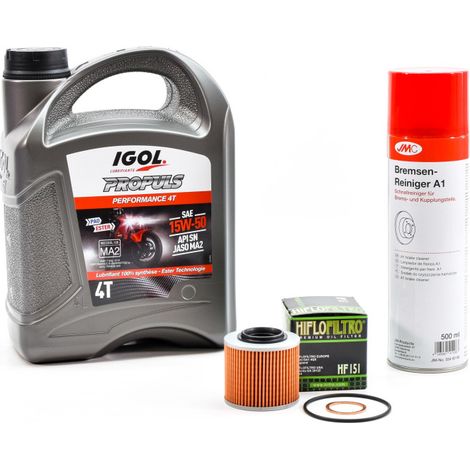 Kit Entretien Vidange pour BMW F 650 GS DAKAR de 2004 à 2007 - IGOL PROPULS PERFORMANCE 15W50 4L