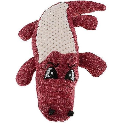 Jouet crocodile mignon pour animaux de compagnie, jouet couineur pour chien et chat, vert-Red (1/5)