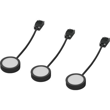 LEDVANCE Undercabinet Spot Puck 65mm 3 x 3W 830 Black LED-Unterbauleuchte 3.00 W Warmweiß Schwar (1/3)