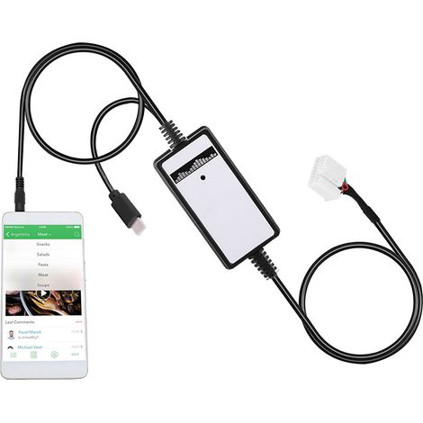 Kit Main Bluetooth 5.0 Voiture Autoradio AUX Adaptateur pour Accord 07-11, iPhone 5/6/6s, Entrée Audio Interface (1/5)